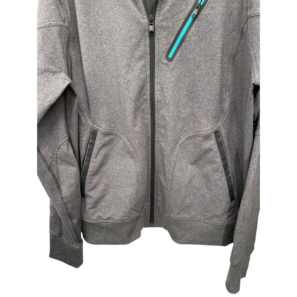 Lululemon City Tech Jacket Full Zip Heather Gray Blue Size XL